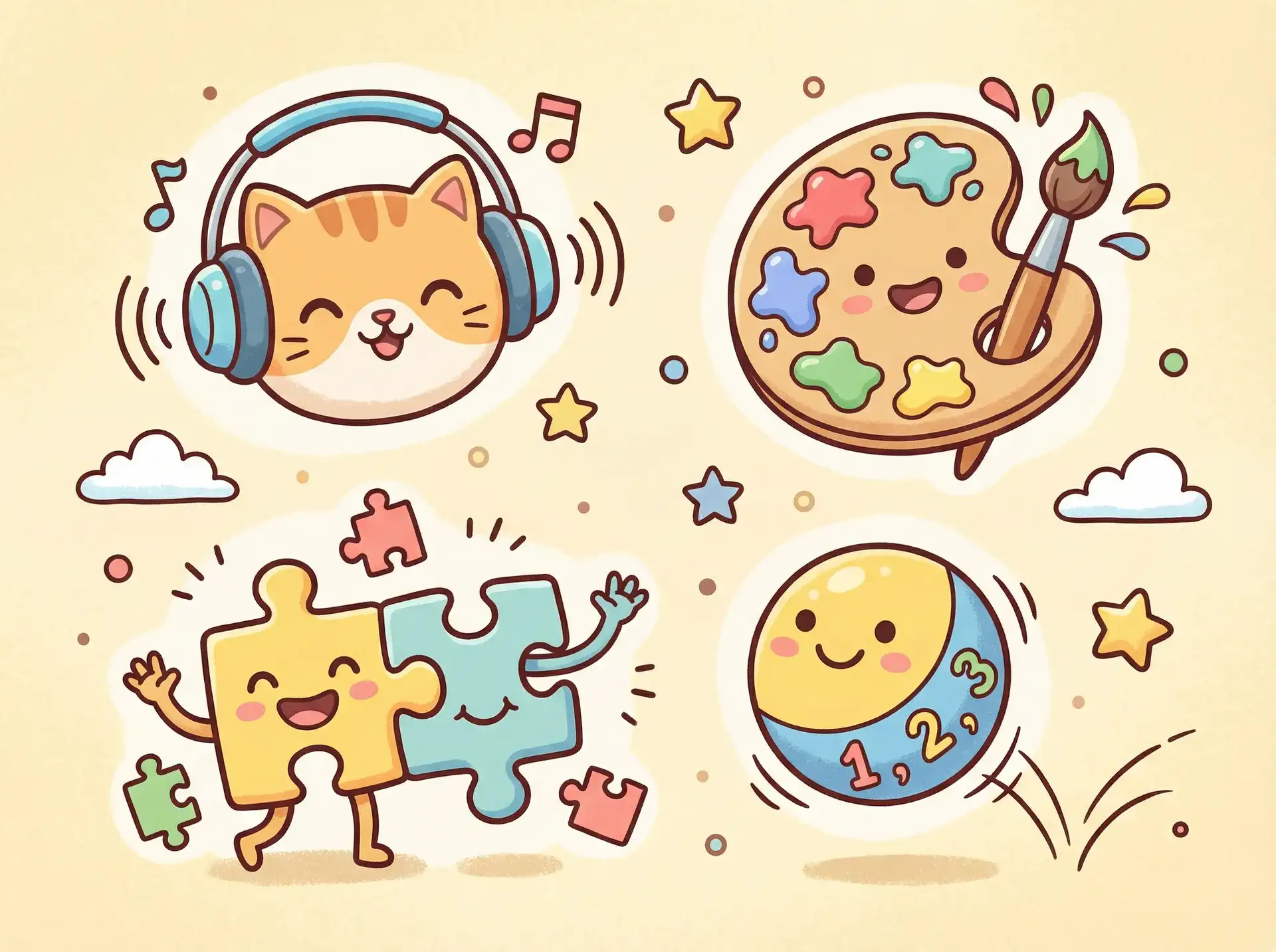小朋友的手工作品 - 时光访客 益智创作